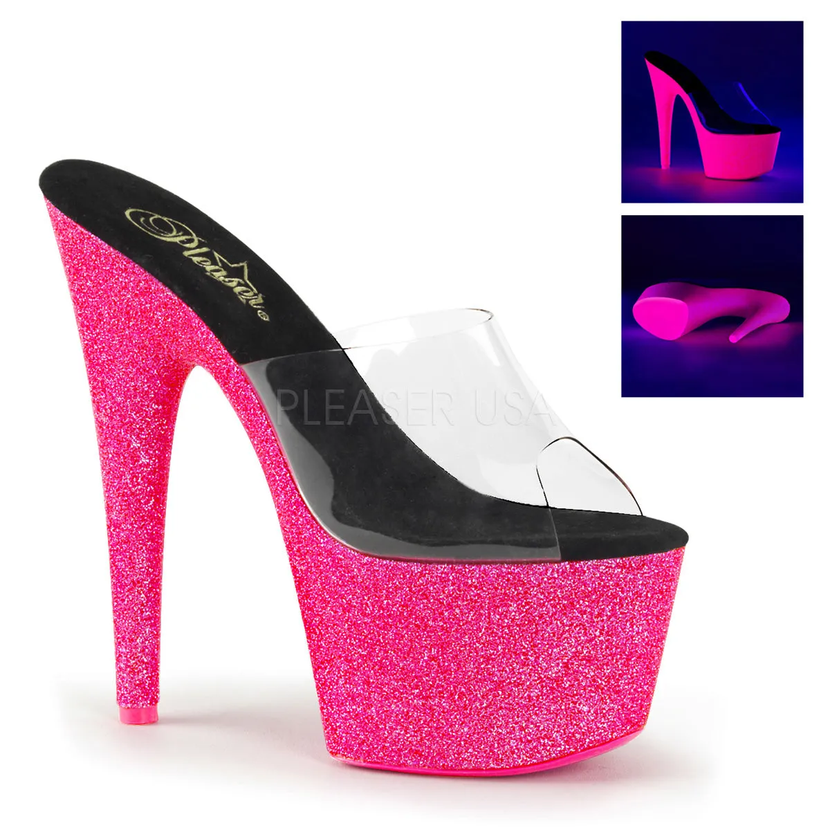 Adore-701UVG Pink Neon Platform Heels