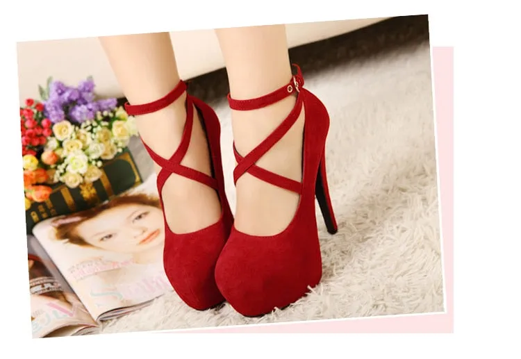 Ankle Strap Woman Party Pumps