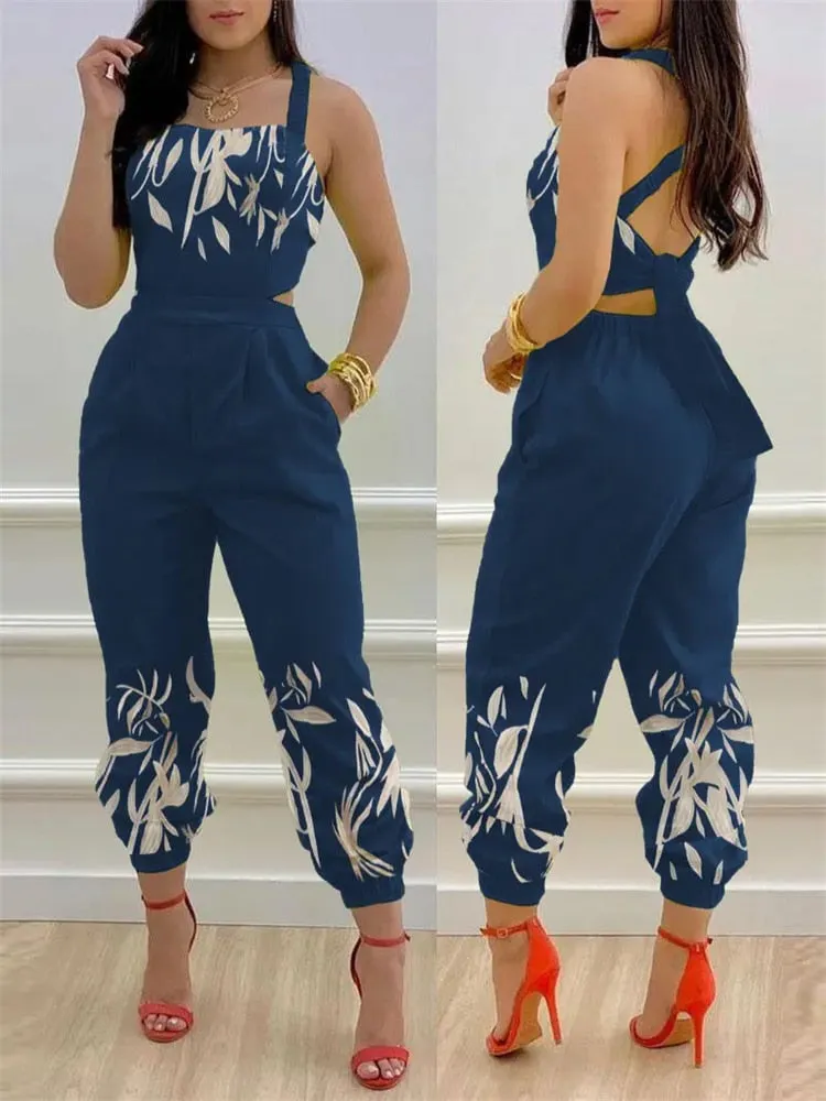 Backless cut-out jumpsuit