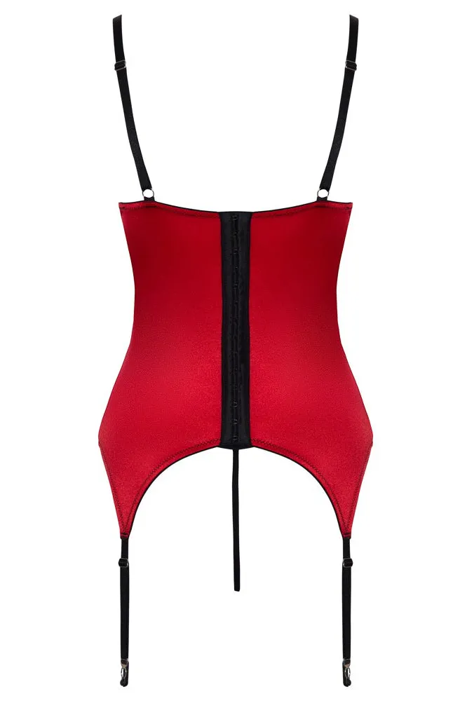 Cottelli Lingerie Red Cami Suspender