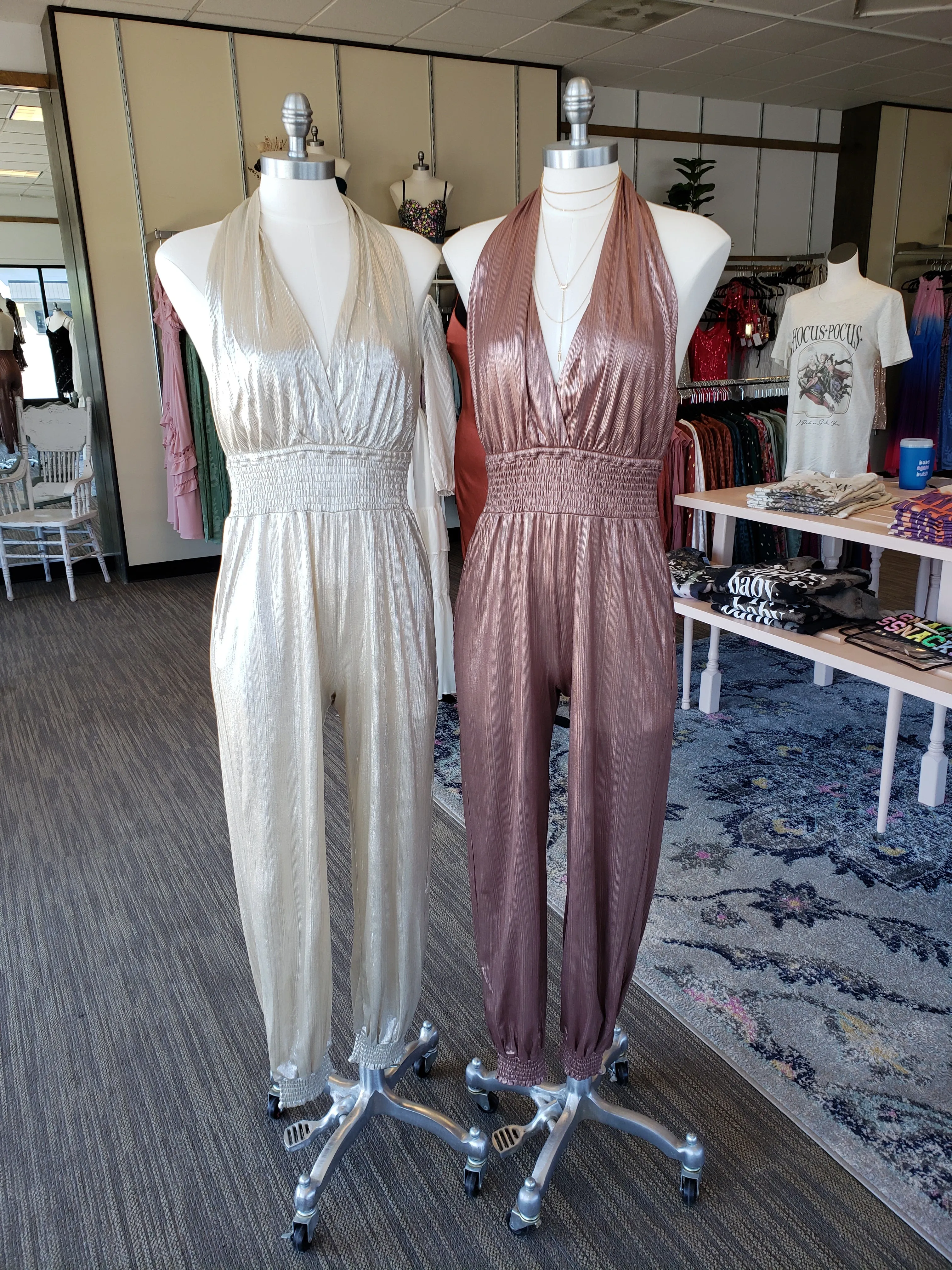 Dusty Mauve Halter Jumpsuit