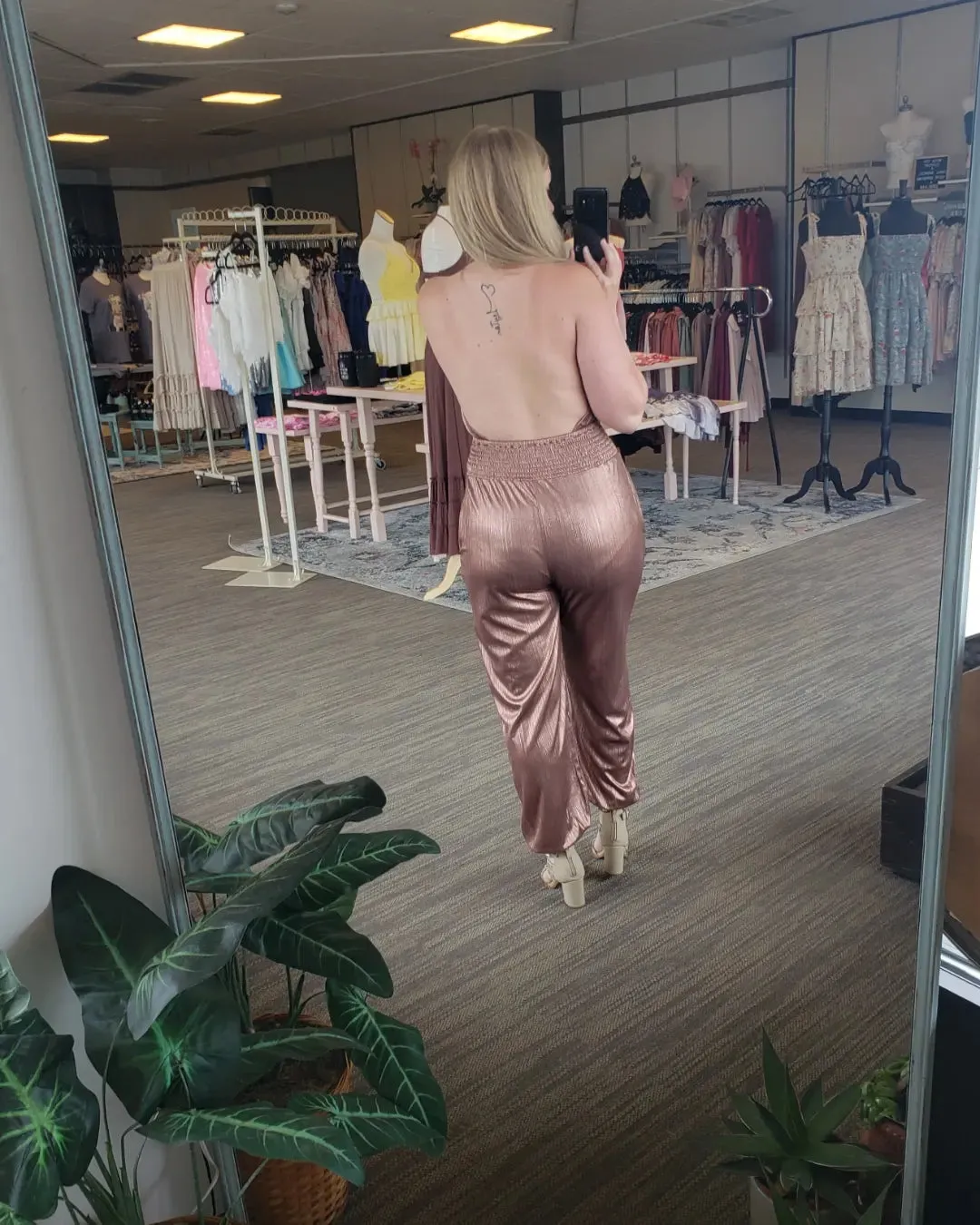 Dusty Mauve Halter Jumpsuit