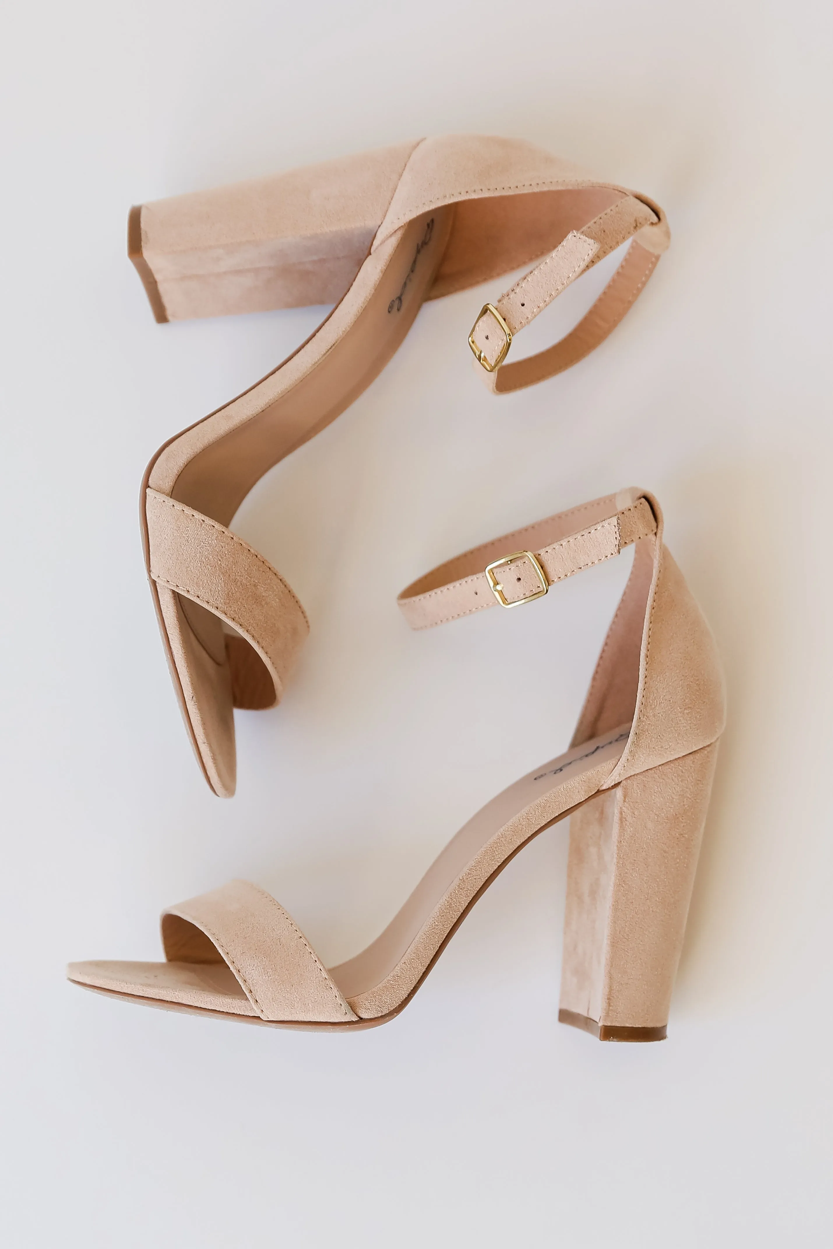 FINAL SALE - The Night Is Young Nude Ankle Strap Heels - DU DEAL