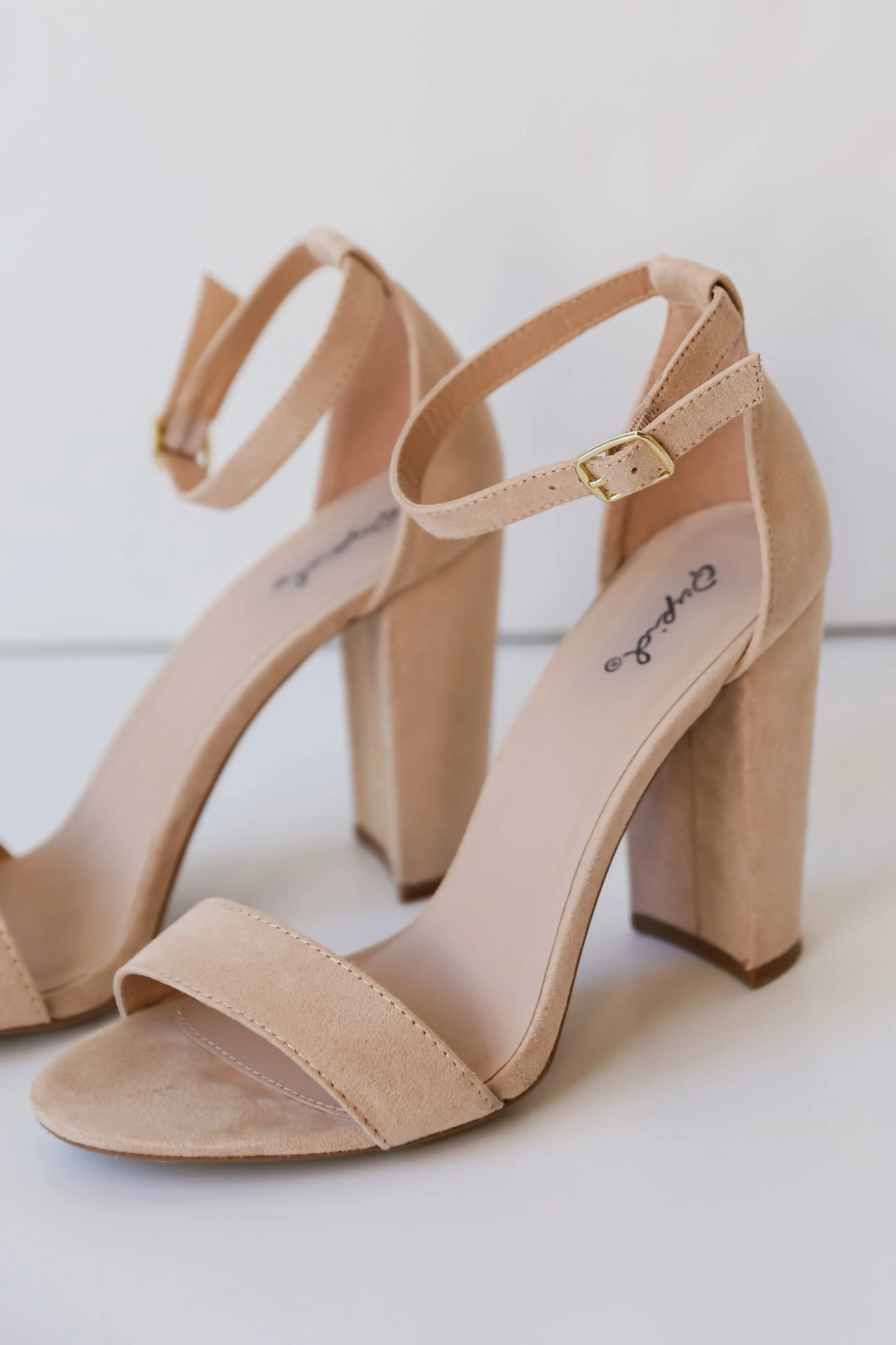 FINAL SALE - The Night Is Young Nude Ankle Strap Heels - DU DEAL