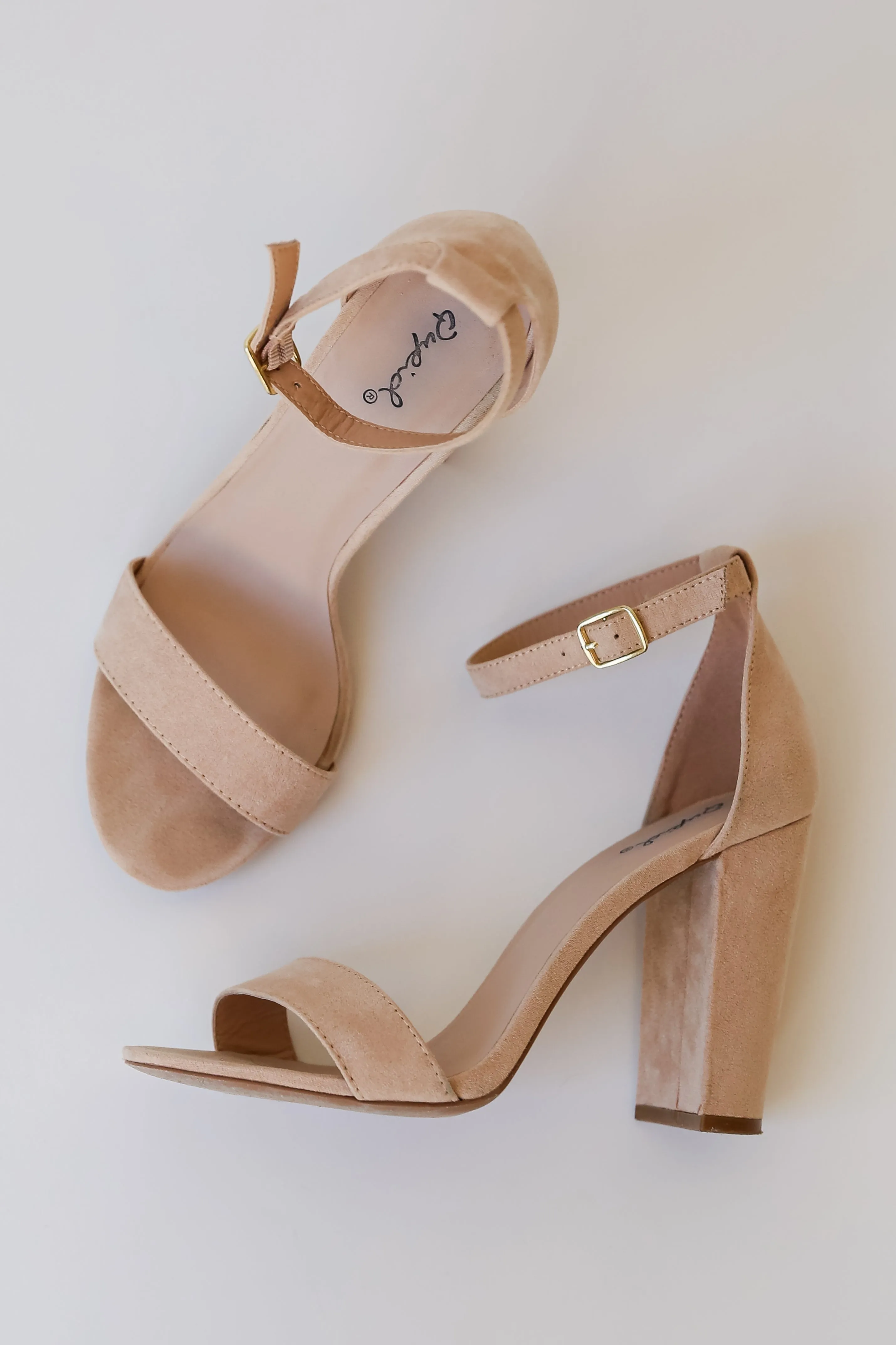 FINAL SALE - The Night Is Young Nude Ankle Strap Heels - DU DEAL