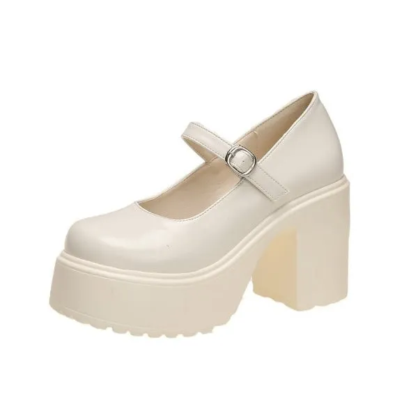 Funki Buys | Shoes | Women's Classic Mary Jane Platform Heels