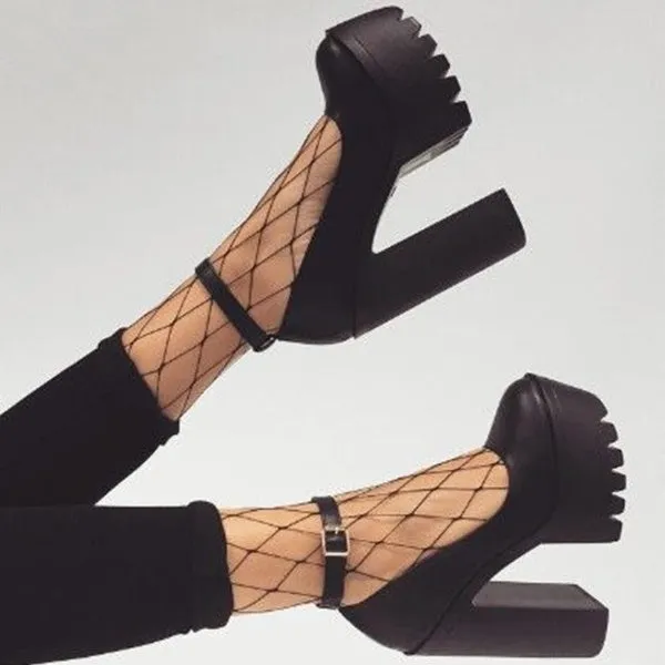 Funki Buys | Shoes | Women's Classic Mary Jane Platform Heels