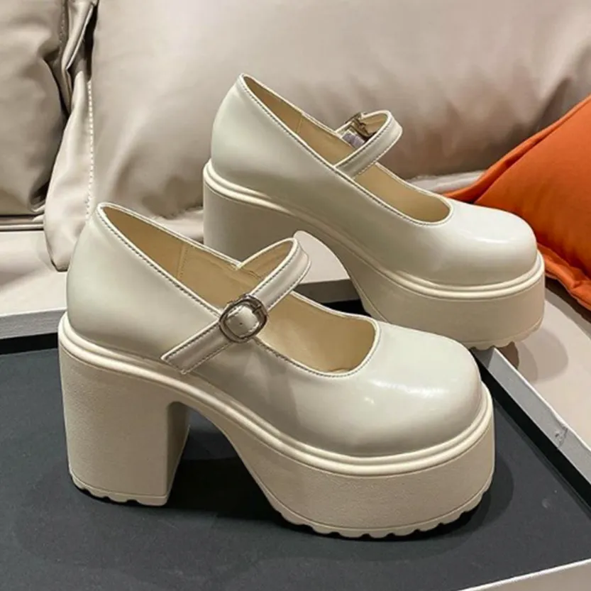 Funki Buys | Shoes | Women's Classic Mary Jane Platform Heels