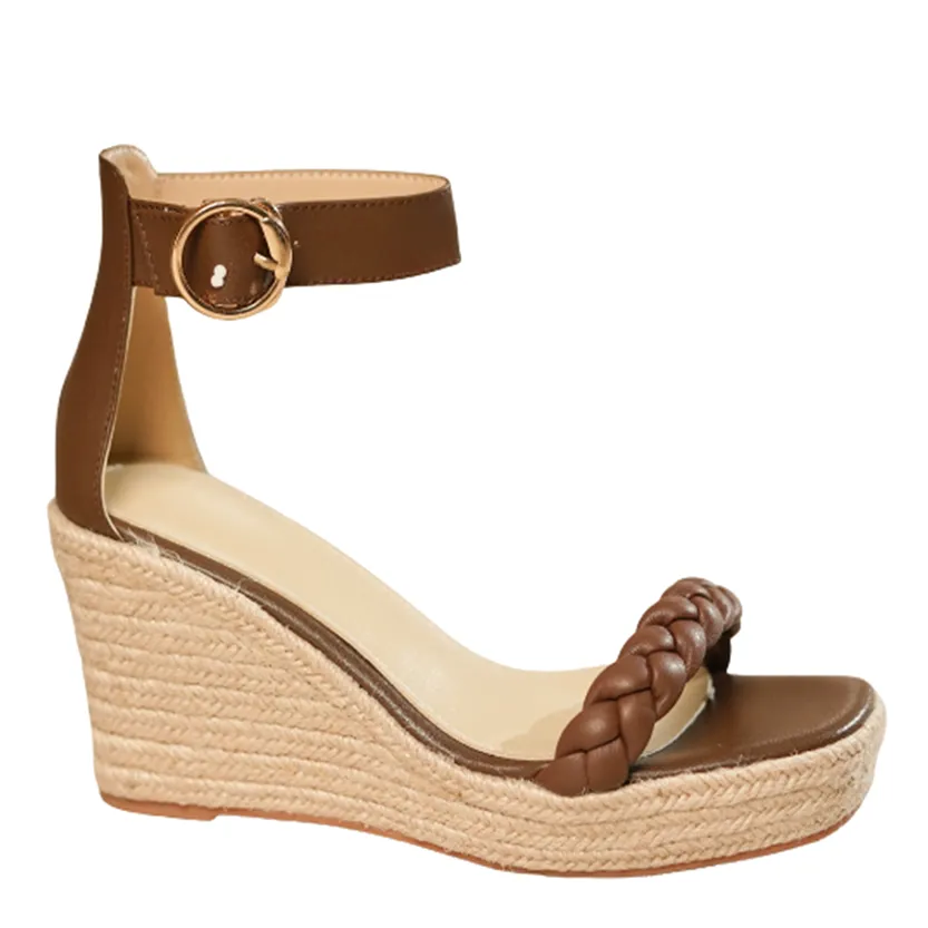 Funki Buys | Shoes | Women's Hemp Leather Wedge Sandals