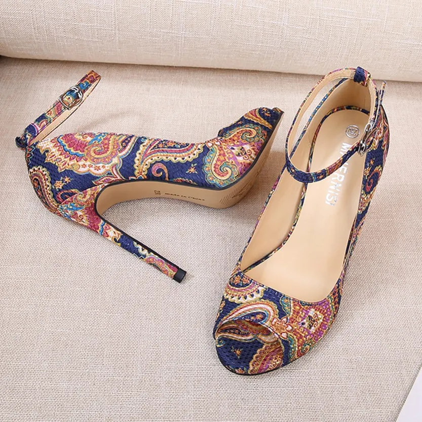 Funki Buys | Shoes | Women's High Heel Paisley Pumps