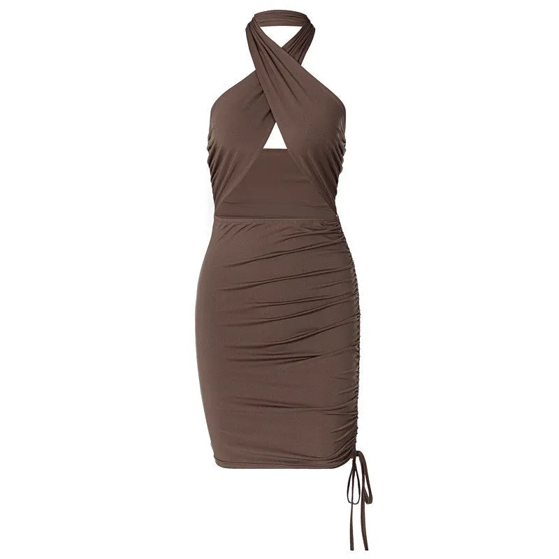 Halter Top Pleated Dress