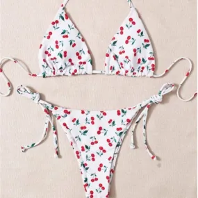 Holiday Split Halter Bikini