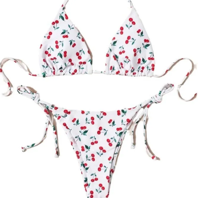 Holiday Split Halter Bikini