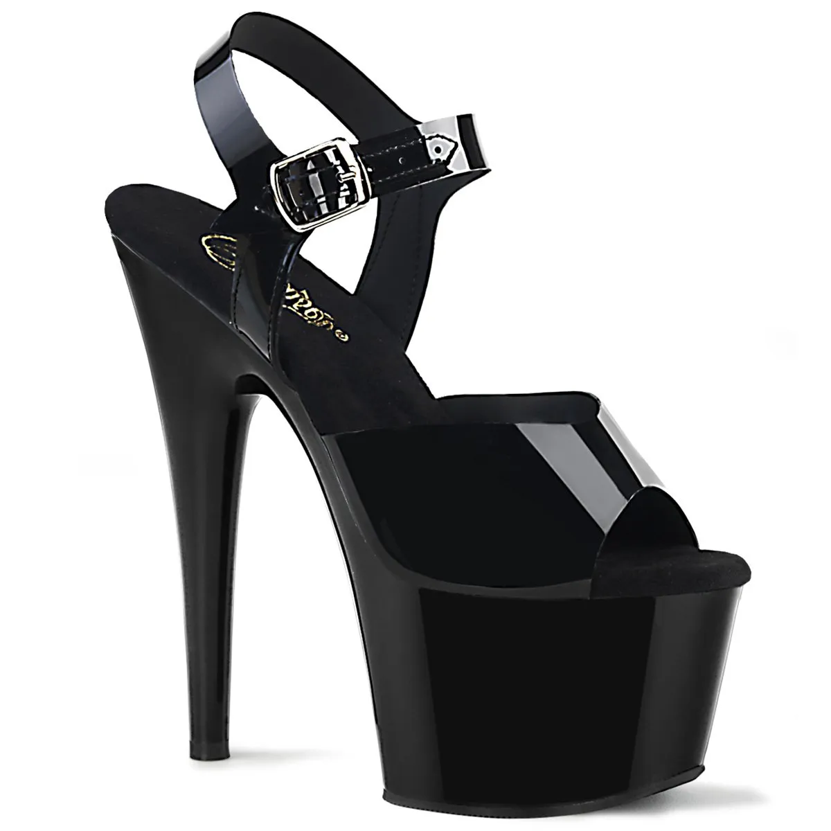 Pleaser Adore-708N-Black-Size 7-Clearance