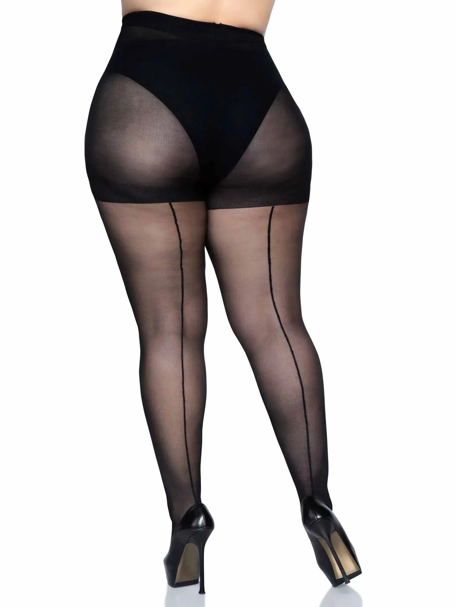 Plus Size Cadi Sheer Backseam Pantyhose