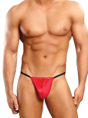 POSING STRAP SATIN LYCRA RED O/S