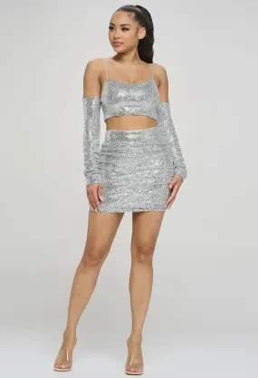 Selena Sequin Skirt Set