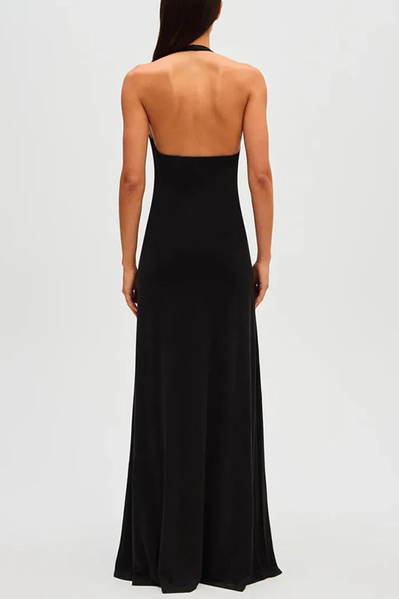 Sexy Backless Ruched Halter Sleeveless Dresses