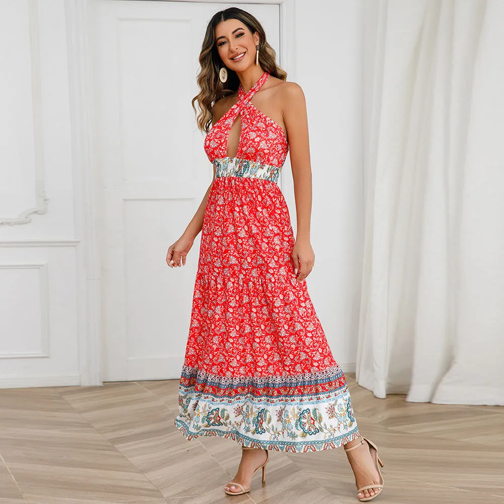 Sexy Halter Summer Bohemian Dresses