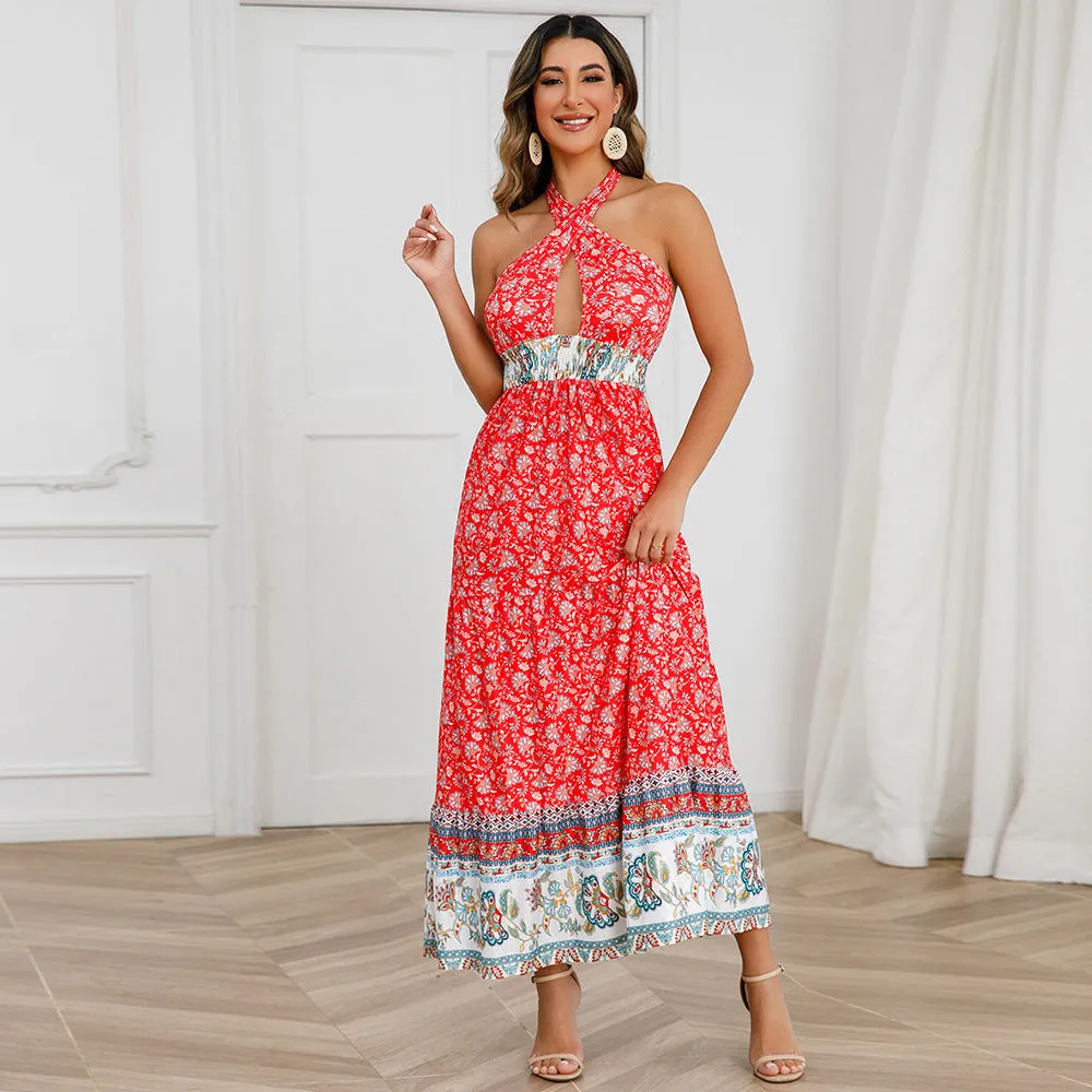 Sexy Halter Summer Bohemian Dresses