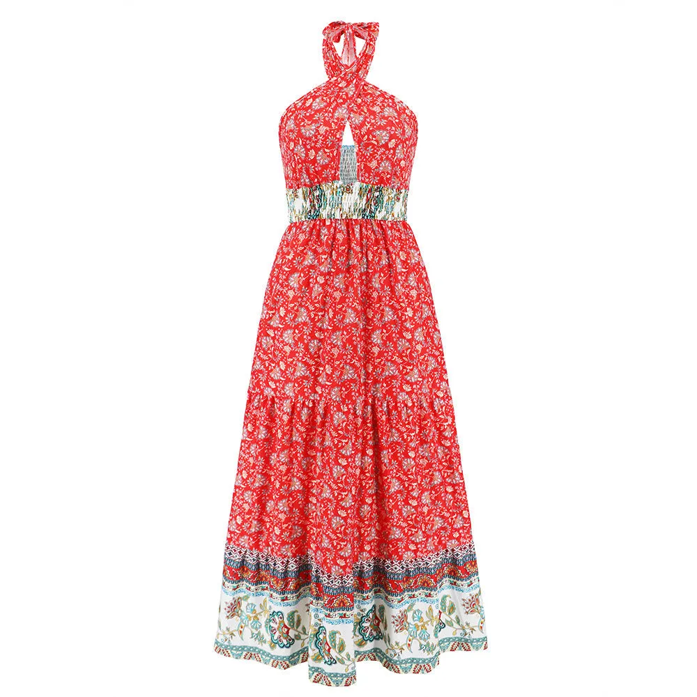 Sexy Halter Summer Bohemian Dresses