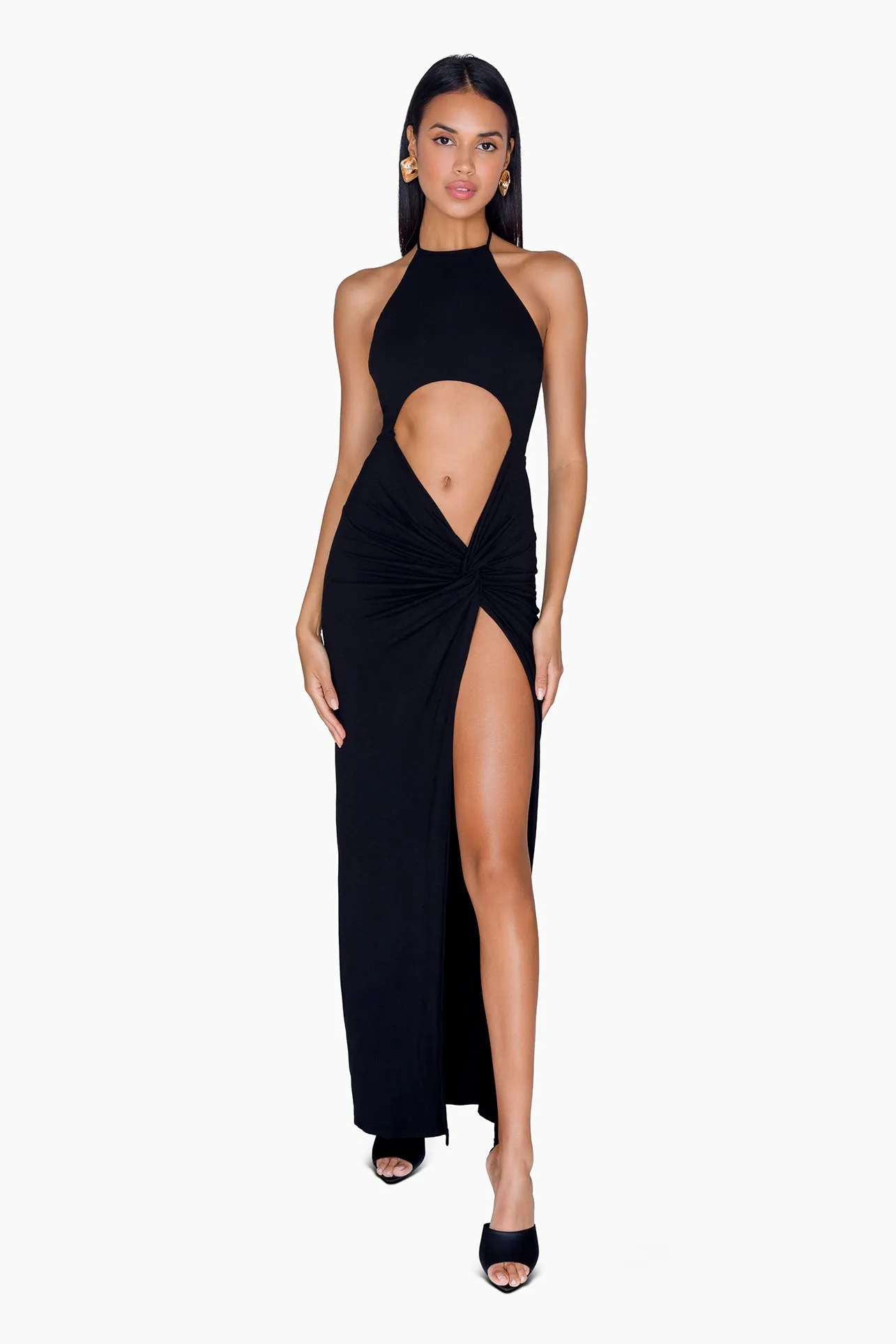 Sliced Cut out Maxi Dress