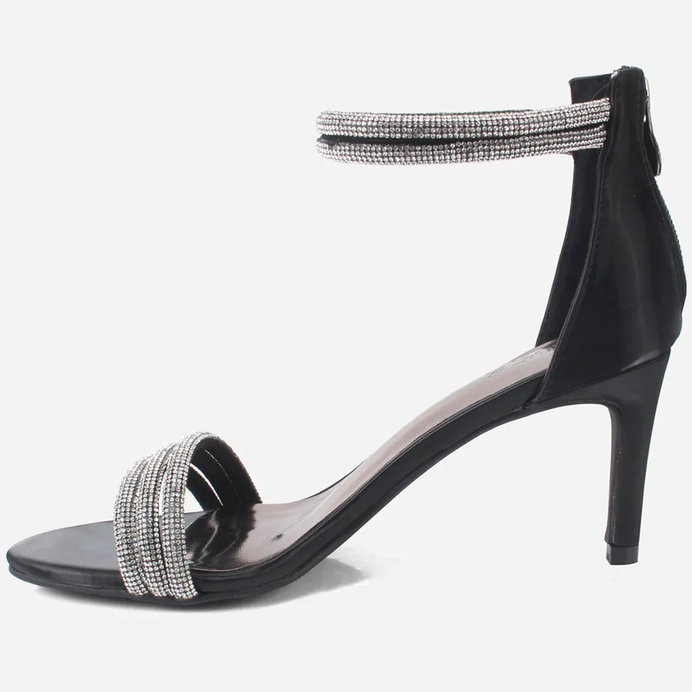 Women's "TITLY" Embellished Stiletto Evening Sandals